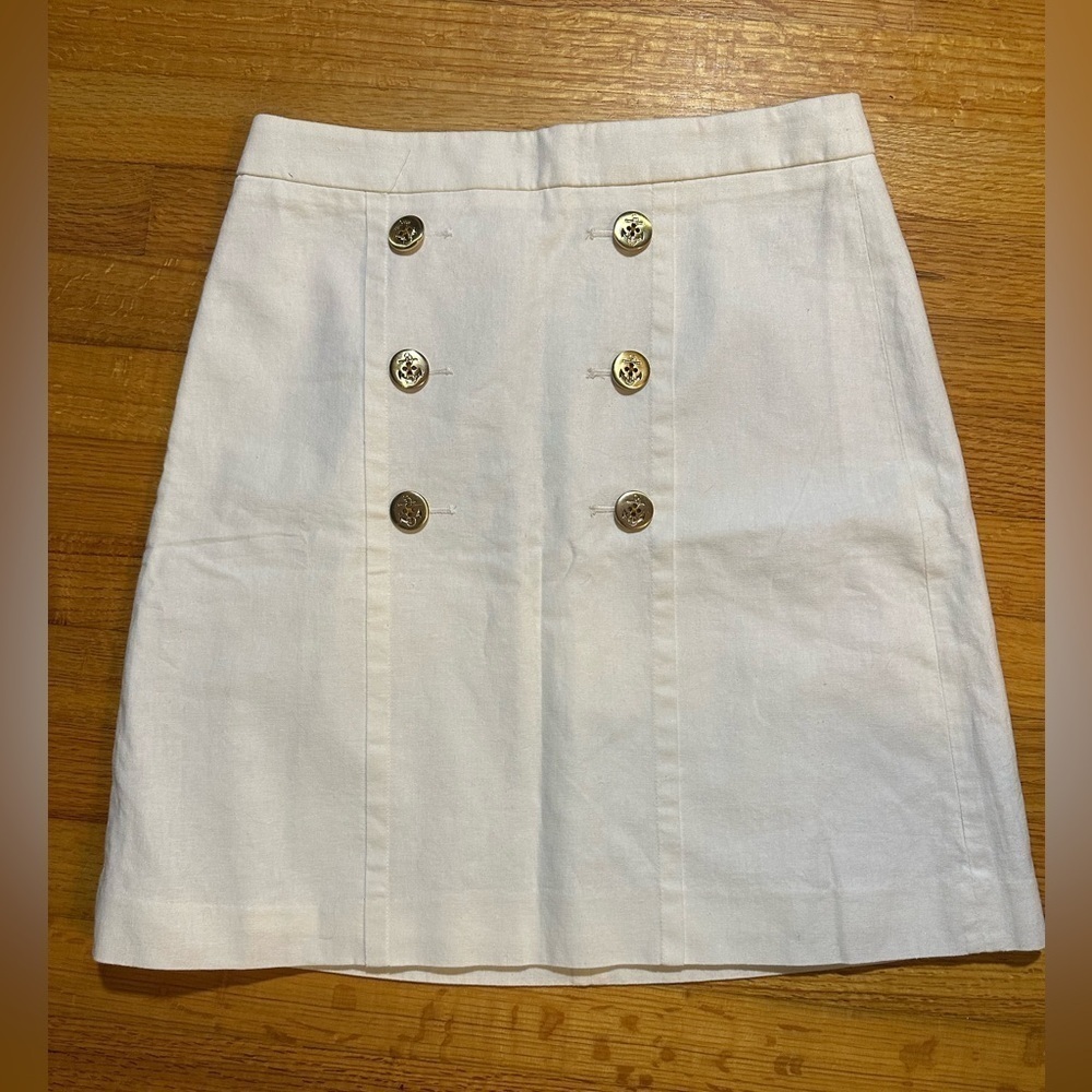 Womens J CREW Linen Skirt size 2 Linen blended (b2